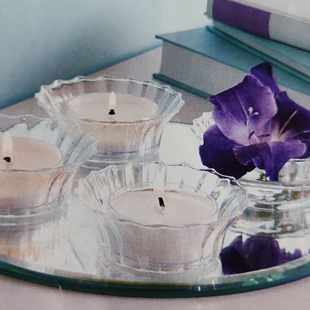 💜HOST PICK NIB PartyLite Clear Faceted Large Tealight Holder Set of 4
